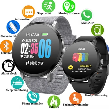 

Newest V11 Smart Watch Blood Pressure Vibration Weather Forecast Smartwatch Men Women Activity Fitness Bracelet for Android IOS