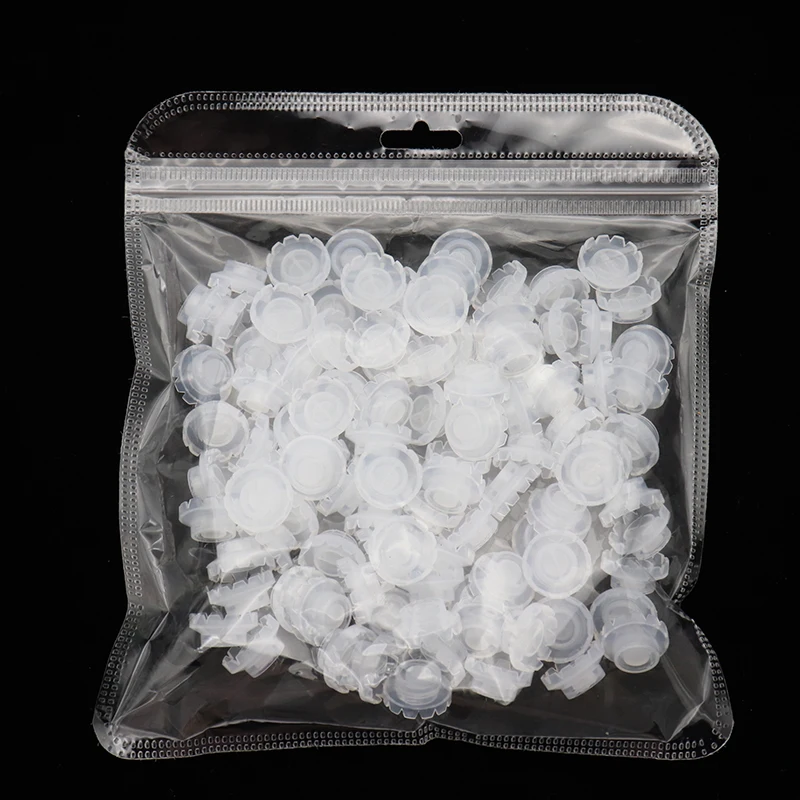 100 pcs White Flowering Cup Makeup Eyelashes Extension Tools For Grafting Eyelash Blossom One Second Glue | Красота и здоровье