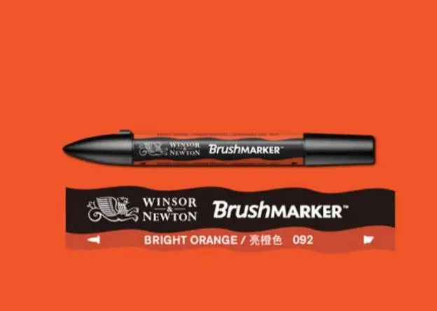 Winsor& Newton кисти маркеры краски кисти на спиртовой основе быстро сохнут красный желтый оранжевый коричневый тона художественные ручки - Цвет: Bright Orange