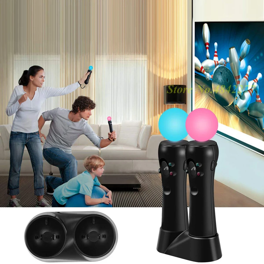 PS4 PS VR Move двойной контроллер мини USB зарядное устройство Подставка зарядная док-станция для sony Playstation 4 Play Station 4 PS 4 PSVR Move Gamepad