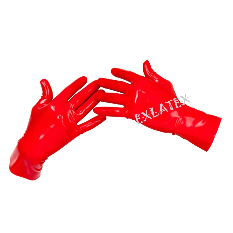 Latex Gloves Unisex Short Latex Gloves  Tactical Gloves Latex Rubber Mixed Toe Wrist Gloves Fetish Female Gloves (3)