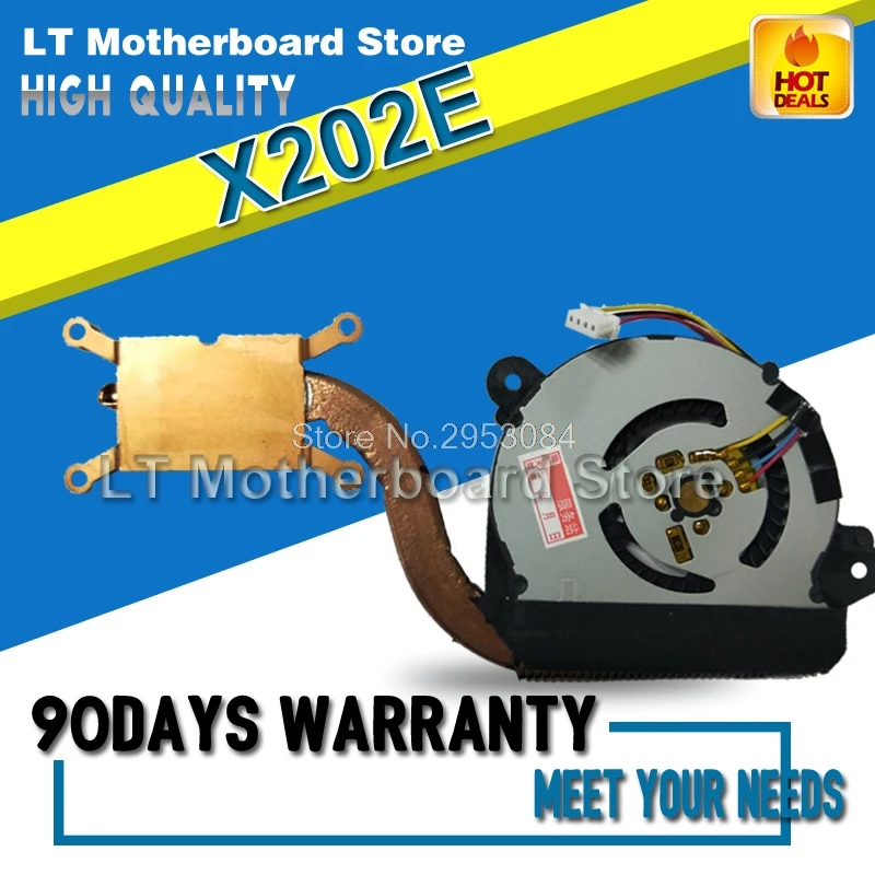 For ASUS VivoBook X202E S200E X201E Q200E X201EP X201EV Laptop Heatsink Assembly Radiator Cooler Cooling Fan CPU Fan Tested
