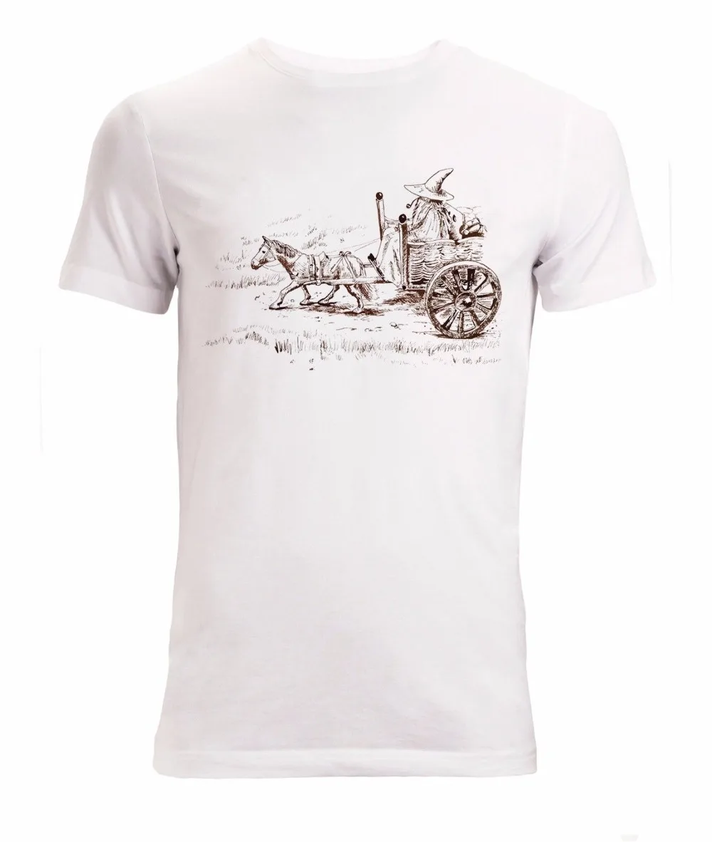 

2018 Streetwear Short Sleeve TeesLord of the Rings Gandalf minimalistic men's t shirt white New Arrivals Casual Clothing