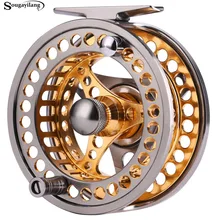 Sougayilang 5/6Fly Fishing Reel Cut Fishing Reel Large Arbor Left/Right Coil Die Casting Aluminium Fly Reel Wheel Fishing Tackle