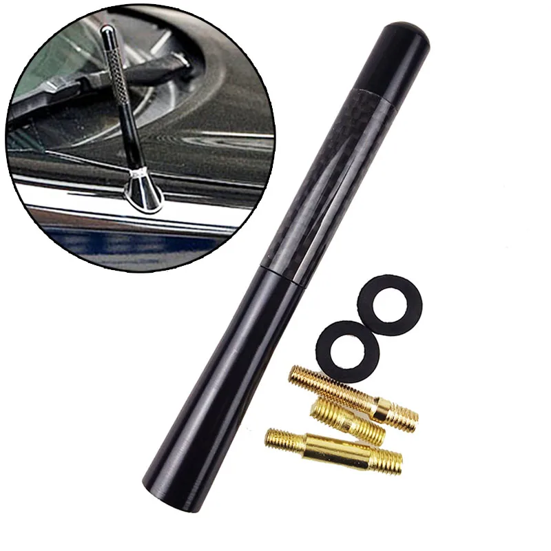 12cm/4.7" Car Short Carbon Radio Aerial Antenna For Ford Focus Escape