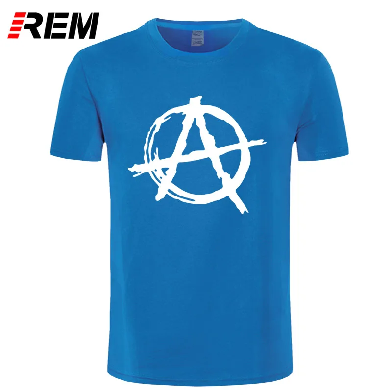 Повседневные мужские футболки с принтом REM, брендовая футболка с символами анархии-панк-рок, футболка с надписью Bedlam Evil Anarchist War Rocker