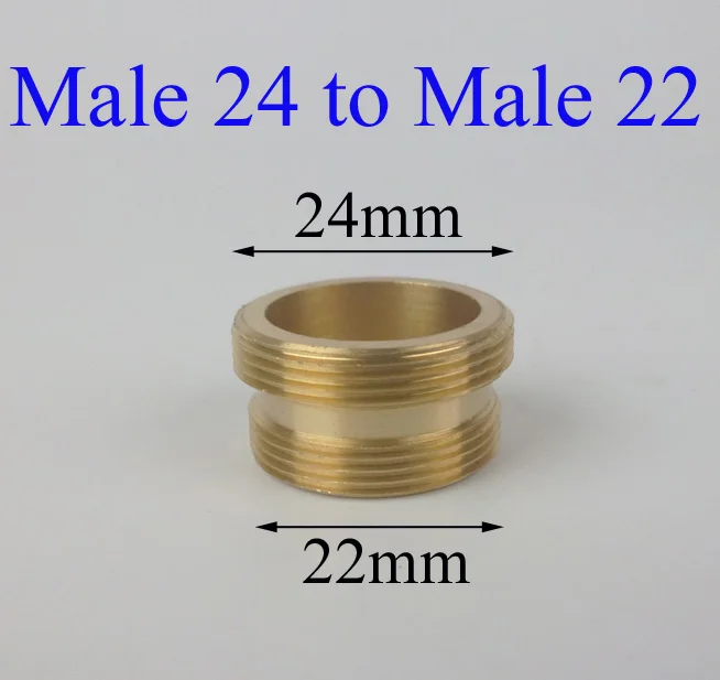 

Male 24 to Male 22 brass purifier faucet adapter