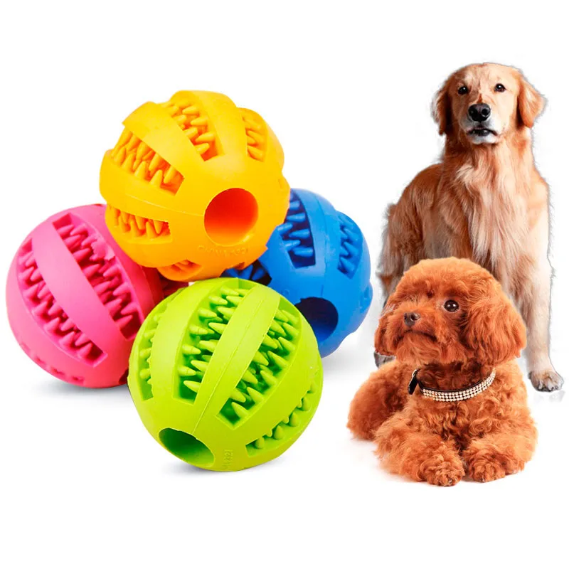 

Dog Toy Interactive Rubber Balls Pet Dog Cat Puppy Chew Toys Ball Teeth Chew Toys Tooth Cleaning Balls Food Light Blue