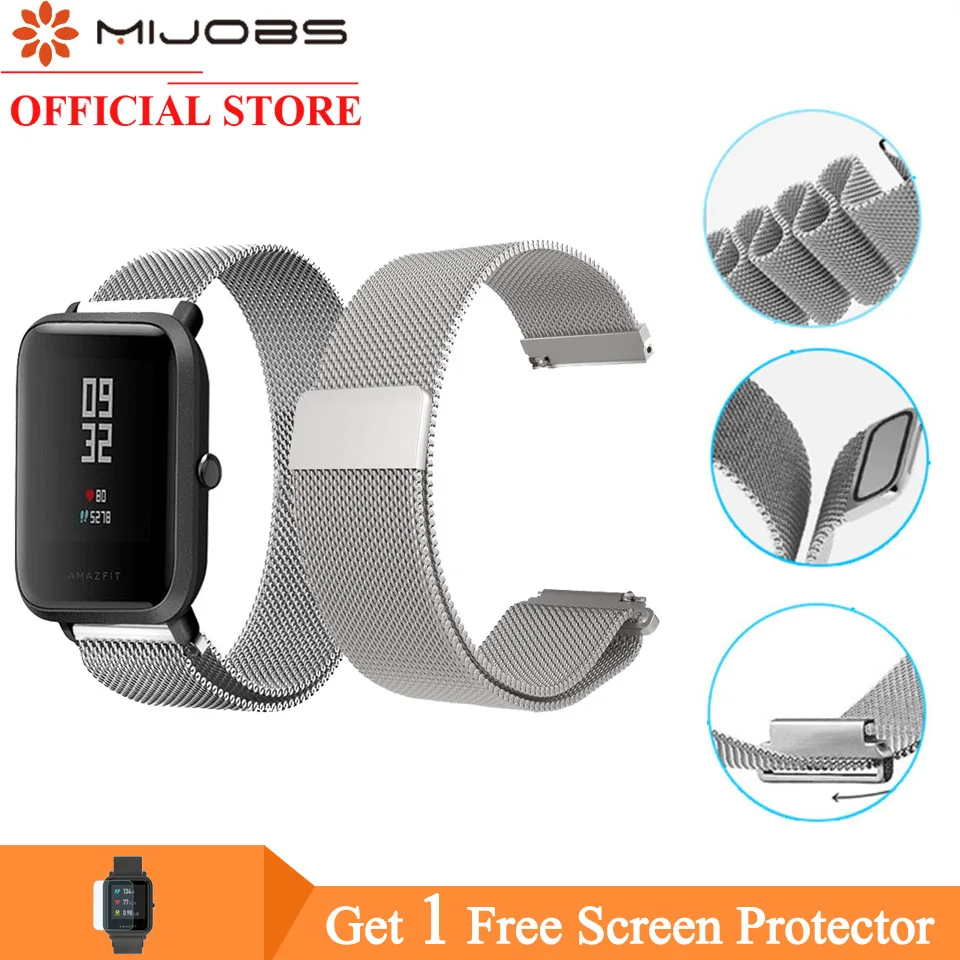 amazfit bip strap metal