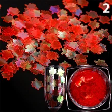 Polychrom хлопья 3D блестка кленовый лист узор акриловые блестки для нейл Арта(искусство украшения ногтей) аксессуары палец Советы УФ гель Deocoration True color