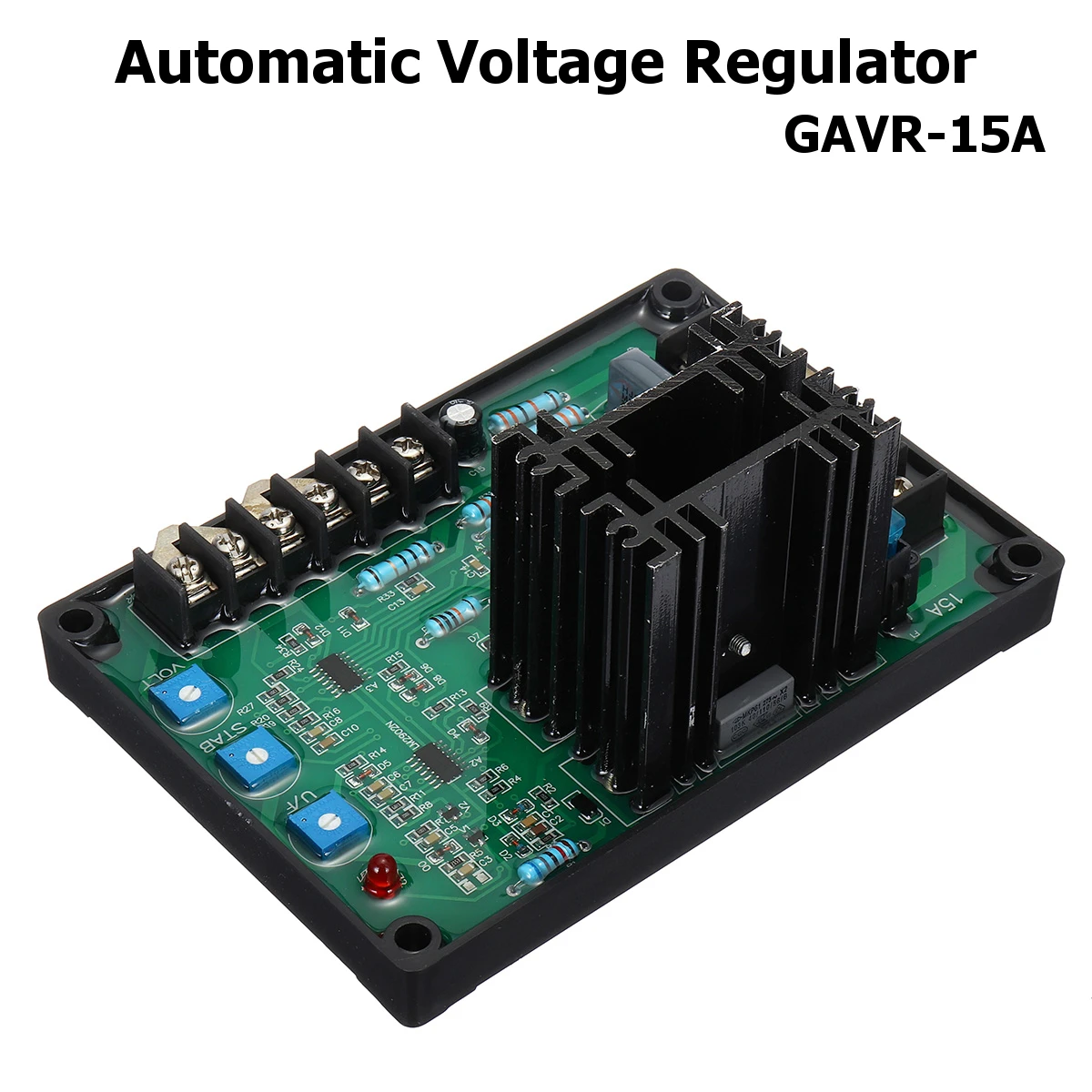 

Automatic Voltage Regulator GAVR-15A 180~240V AC 8W 220/400 VAC Programmable Input Under Frequency Protection EMI Suppression
