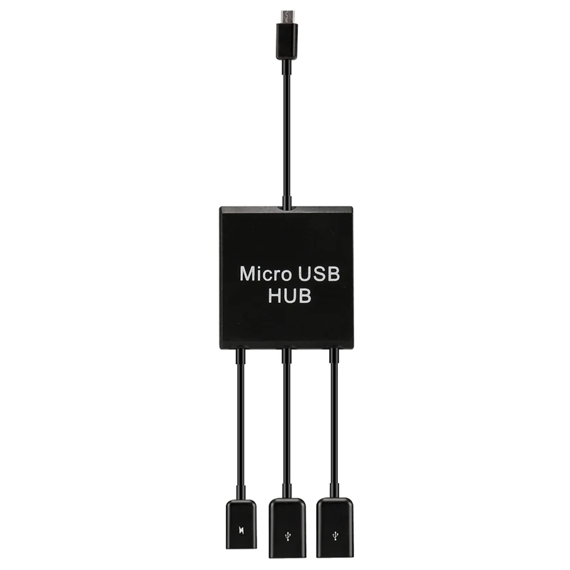 

OTG 3 Port USB Power Charging Hub Spliter Connector Adapter 3 In 1 Micro USB Hub for Smartphone Computer Keyboard Data Cable