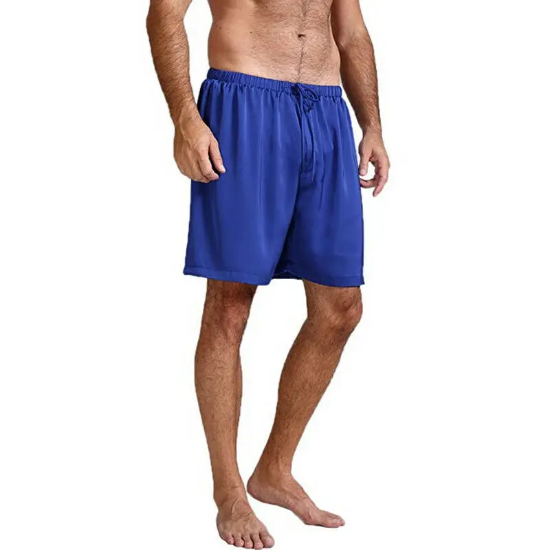 Горячие мужские атласные пижамы пятнистые Повседневные Шорты Для отдыха ночное белье летние короткие мужские брюки для сна