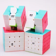 QIYI 2x2x2 3x3x3 4x4x4 5x5x5 волшебный кубик-головоломка Профессиональный скоростной кубик без наклеек QiYi Cubo Magico развивающая игрушка для детей