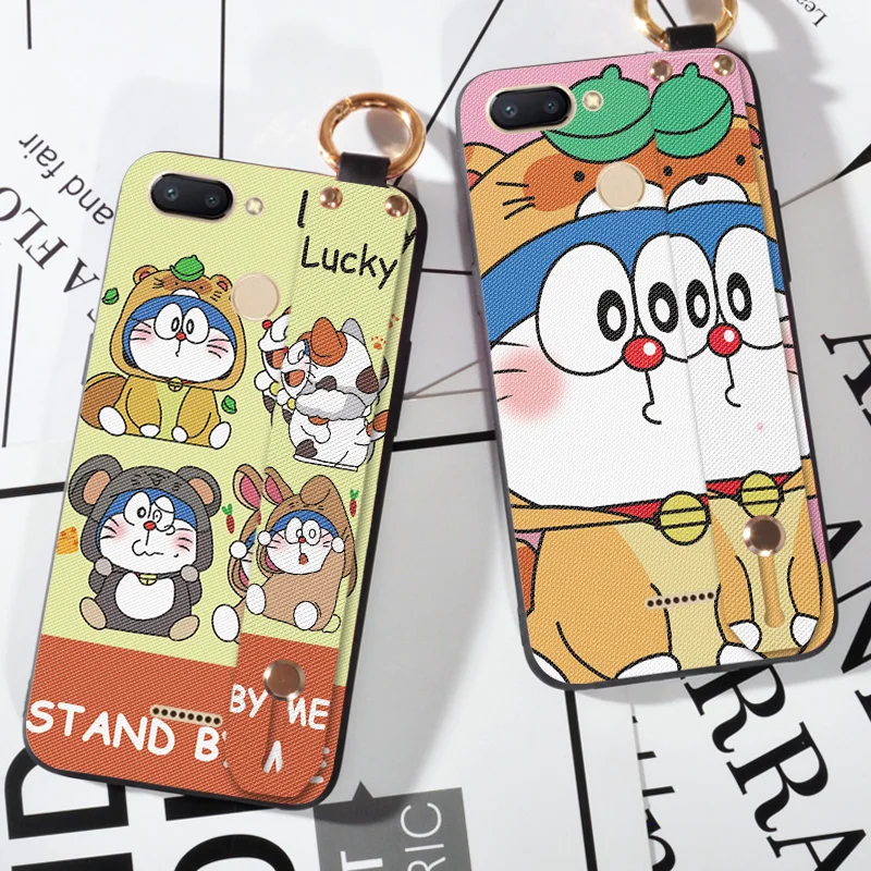 

Wrist Strap Cartoon Cat Bumper Cases For Xiaomi Redmi Note 5 Pro / S2 Luxury Silicone Cover Bag Case For Redmi Note 6 7 Pro