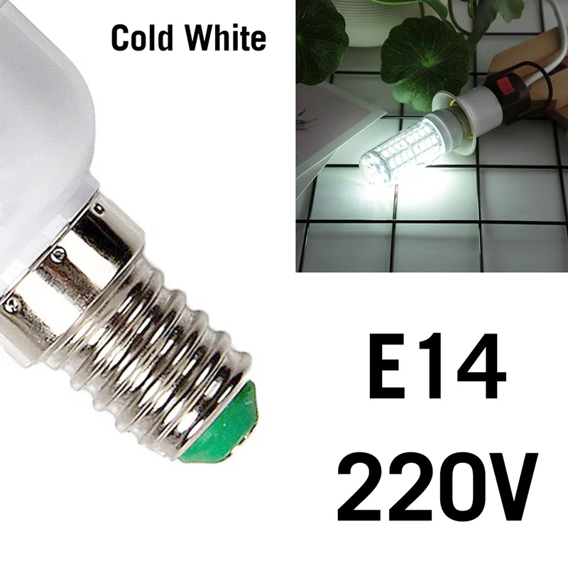 Светодиодный лампы высокой Яркость E27 E14 24 36 48 56 69 72 светодиодный S SMD 5730 дневного света светодиодный кукурузная Лампа 220V с двумя подковообразными нагревающими элементами светодиодный светильник e27 e14 - Испускаемый цвет: E14white