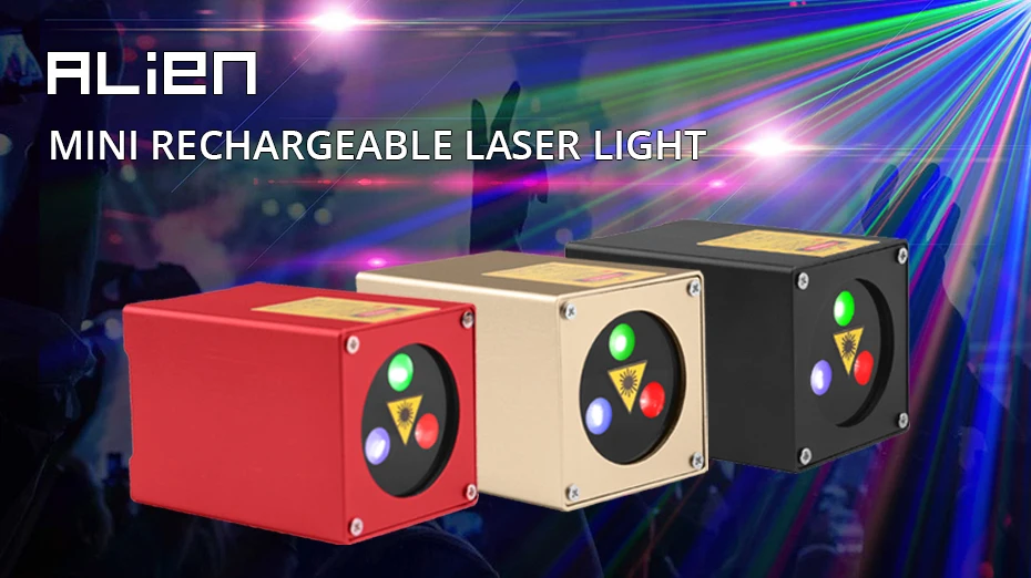Инопланетянин перезаряжаемый RGB мини сценический лазерный проектор огни 30 узоров вечерние диско-бар DJ праздник Рождество сценическое освещение