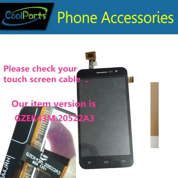 

1PC/Lot High Quality For Jiayu G2F GY-J2F GMZK43M.20522A3 LCD Display Screen+Touch Screen Digitizer With Tape Black White Color