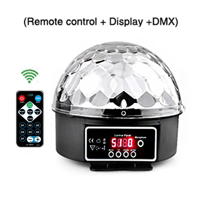 9 цветов светодиодный диско-светильник магический шар лампа DMX 512 лазер Lumiere RGB вечерние светильник для детей DJ звуковая активированная диско-лампа вечерние светильник