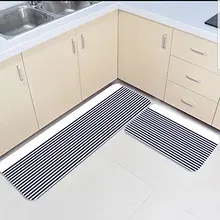 2 шт. Коврики для кухни и ковры набор Темно-синие и белый полосатый украсить дом Non Skid Спальня Коврики Дверные для гостинной