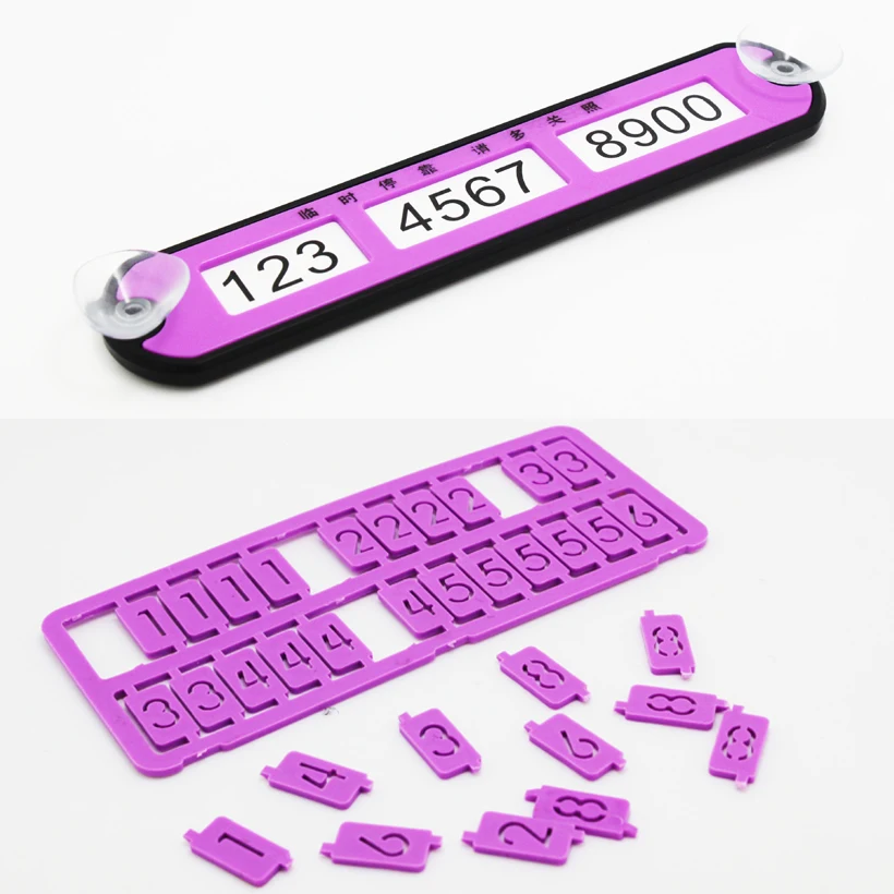 

Car sticker with Sucker temporary parking card Windshield Telephone Number Card Notification Plate Car Styling Warning Tip