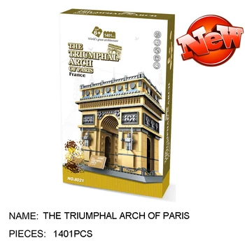 

RRIUMPHAL ARCH OF PARIS Structure Building Blocks Kit Children Educational Famous building DIY Bricks Compatible With Toys 9021