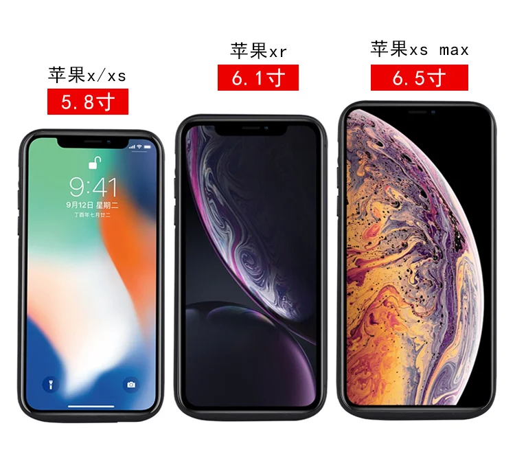 6000 мАч батарея чехол для iPhone XS Max резиновая внешний Капа Smart Зарядное устройство