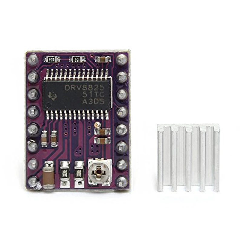AOKIN DRV8825 4 слойный StepStick шаговый двигатель драйвер модуль с теплоотводом (штыри для