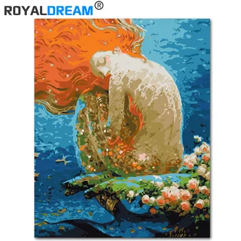 

ROYALDREAM Wall Pictures DIY Oil Painting By Numbers Wall Art Acrylic Oil Canvas Paintings Home Decor For Living Room