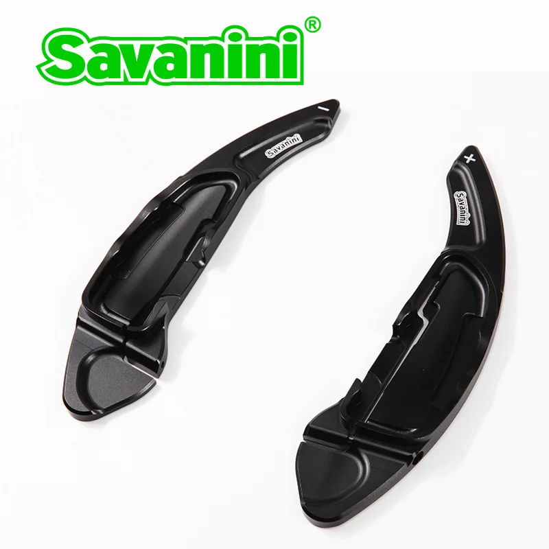 Savanini алюминиевое рулевое колесо сдвиг Paddle Shifter расширение для бензамид A45 cl45 C63 S63 GLA45 2009- авто Стайлинг - Цвет: Черный