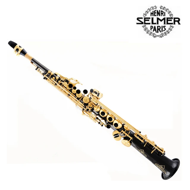 Best price at $303 Cheap SELMER 54 Black Soprano Saxophone B-flat Saxophone Musical Black Nickel Gold professional Fast Shipping