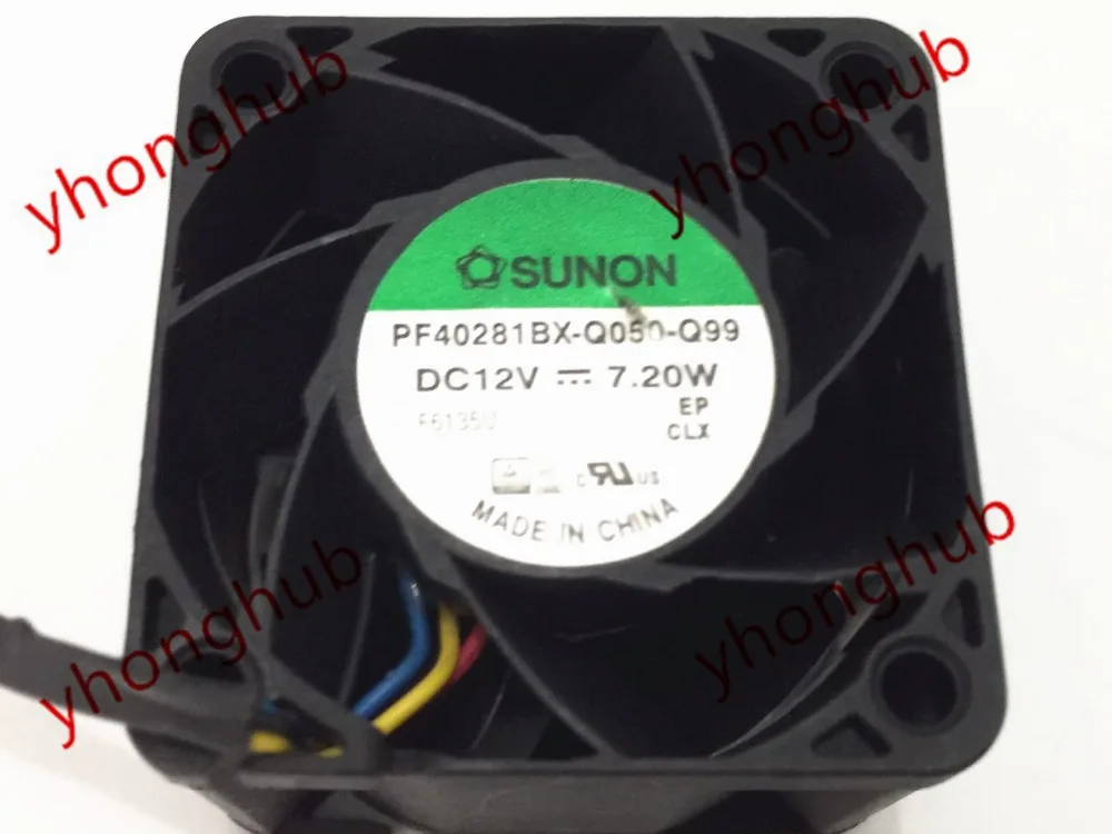 SUNON PF40281BX Q050 Q99 AC/DC 12V 7 2 Вт 40x40x28 мм 4 провод Сервер вентилятор