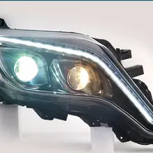 VLAND производитель автомобильных головных ламп для Prado светодиодный головной светильник головной светильник с ксеноновыми скрытыми линзами проектора и днем