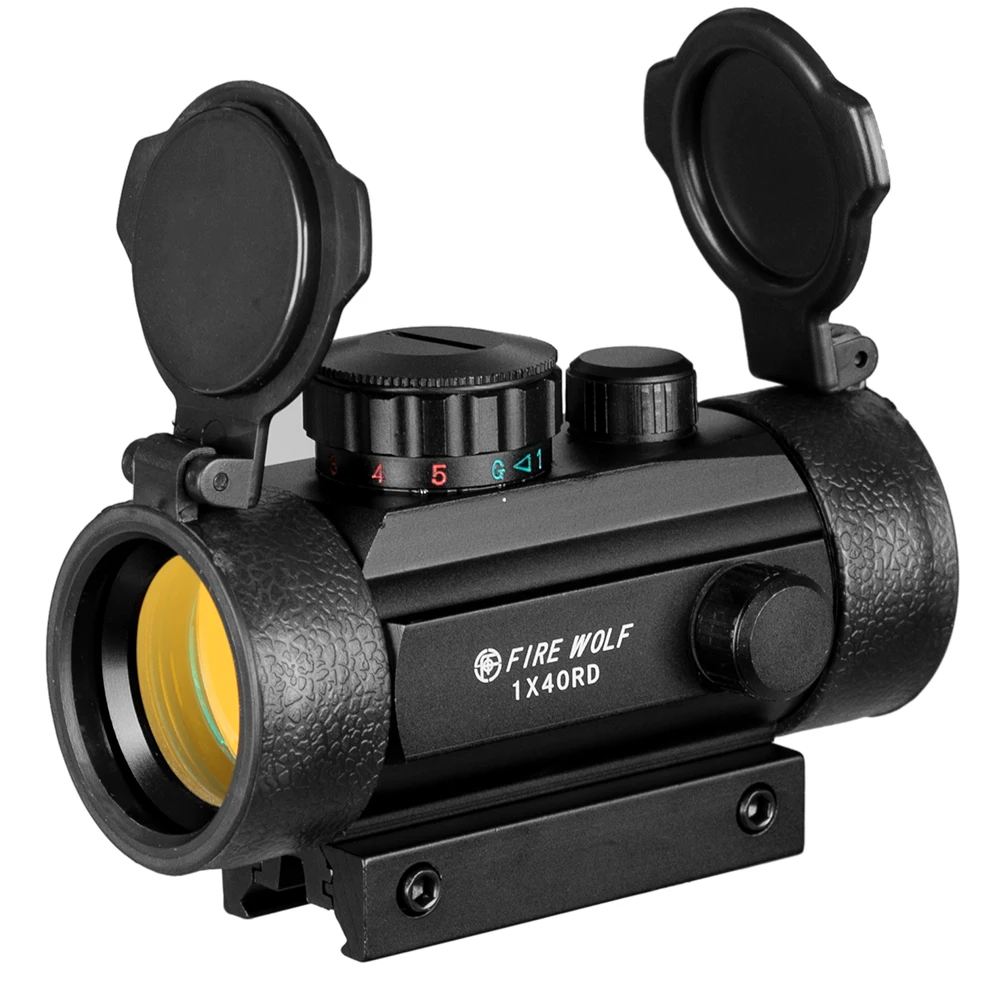 

1x40 Hunting Tactical Holographic Riflescopes Red Green Dots Optical Sight Scope Adjustable Rifle Gun Scope