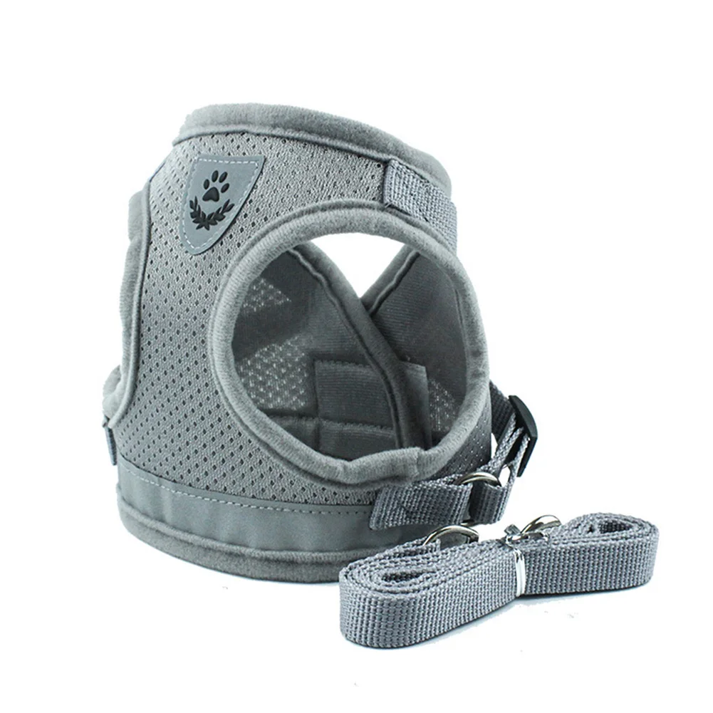 

Cat Dog Adjustable Leash Pets Clothes Puppy Collars Walking Dog Harness Reflective Stripe Safe Jacket Vest Dog Collar Dog Leash