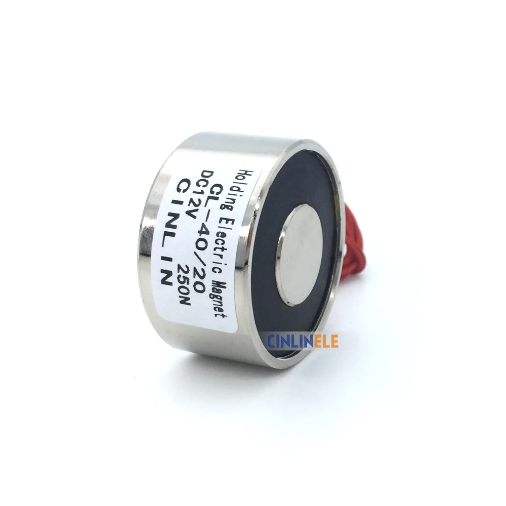 Удерживающий Электрический магнит D40mm * H20mm 25 кг/55lbs/250N Электромагнитный Подъемный