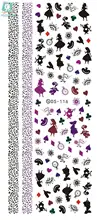 Rocooart DS116 DIY Water Transfer Nails Art Sticker Princess Poker Element Nail Wrap Sticker Tips Manicura nail transfer