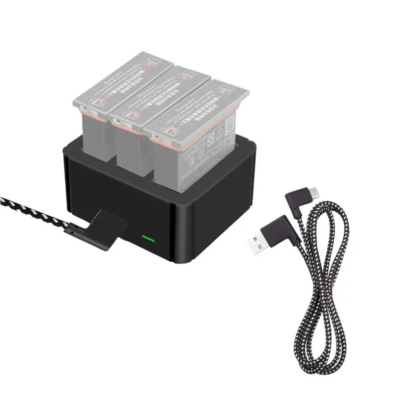 Портативный 3 в 1 USB зарядное устройство type-c зарядный порт батарея зарядная коробка док-адаптер для DJI OSMO Action S порт аксессуары для камеры