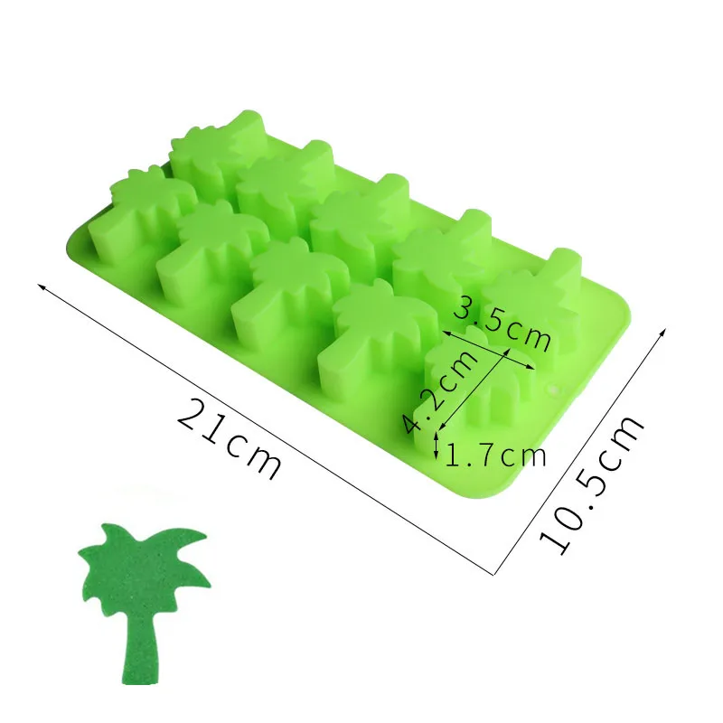 Фламинго, силиконовые формы для льда, сделай сам, форма для льда, силиконовая форма для льда, лоток для фруктов, форма для шоколада сделай сам, конфета, кухонный инструмент - Цвет: Coconut tree