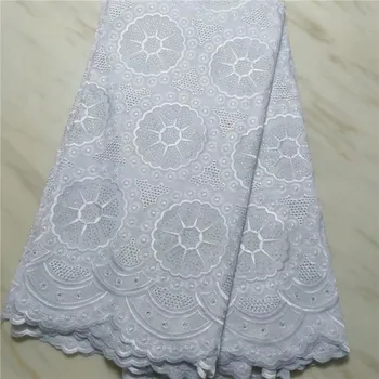 

Cotton Swiss Voile Lace Fabric with Chiffon 2019 High Quality Stones African Lace Fabric 100% Cotton lace for wedding pl12-7