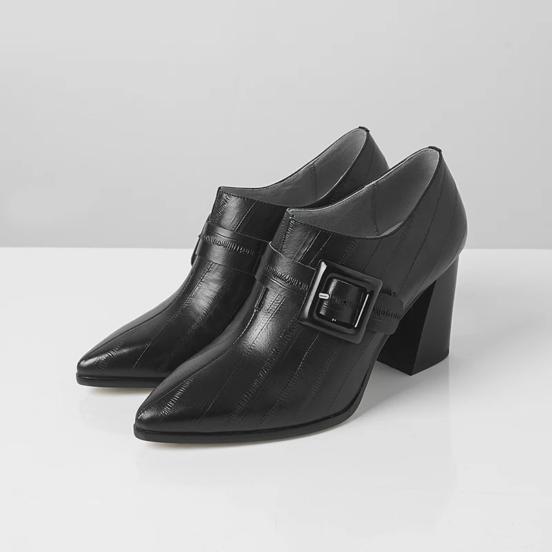 ISNOM/ г., весенние женские туфли-лодочки обувь с перекрестной шнуровкой и острым носком женская обувь из натуральной кожи Модная женская обувь на высоком каблуке