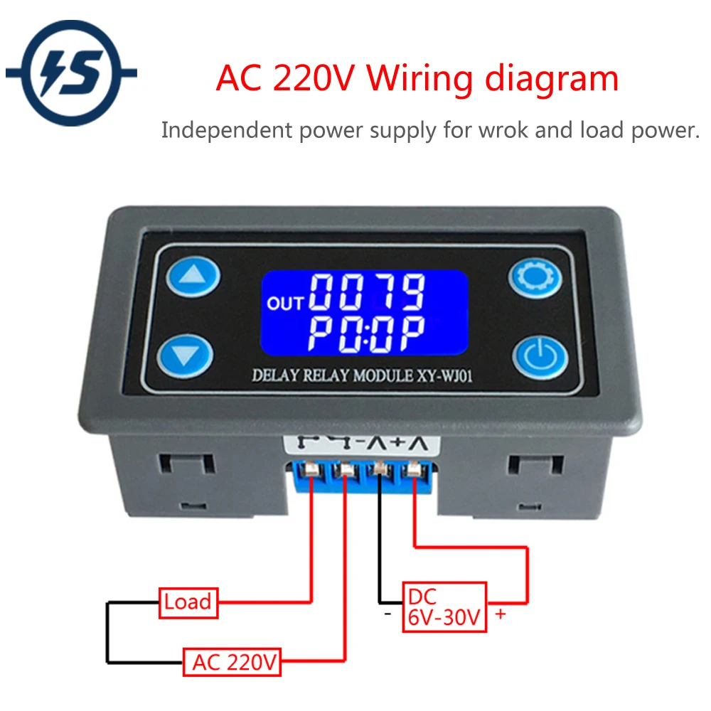

DC 6-30V Time Relay Module Digital LED Double Relay Display Timer Switch Trigger Cycle Module for Smart Control