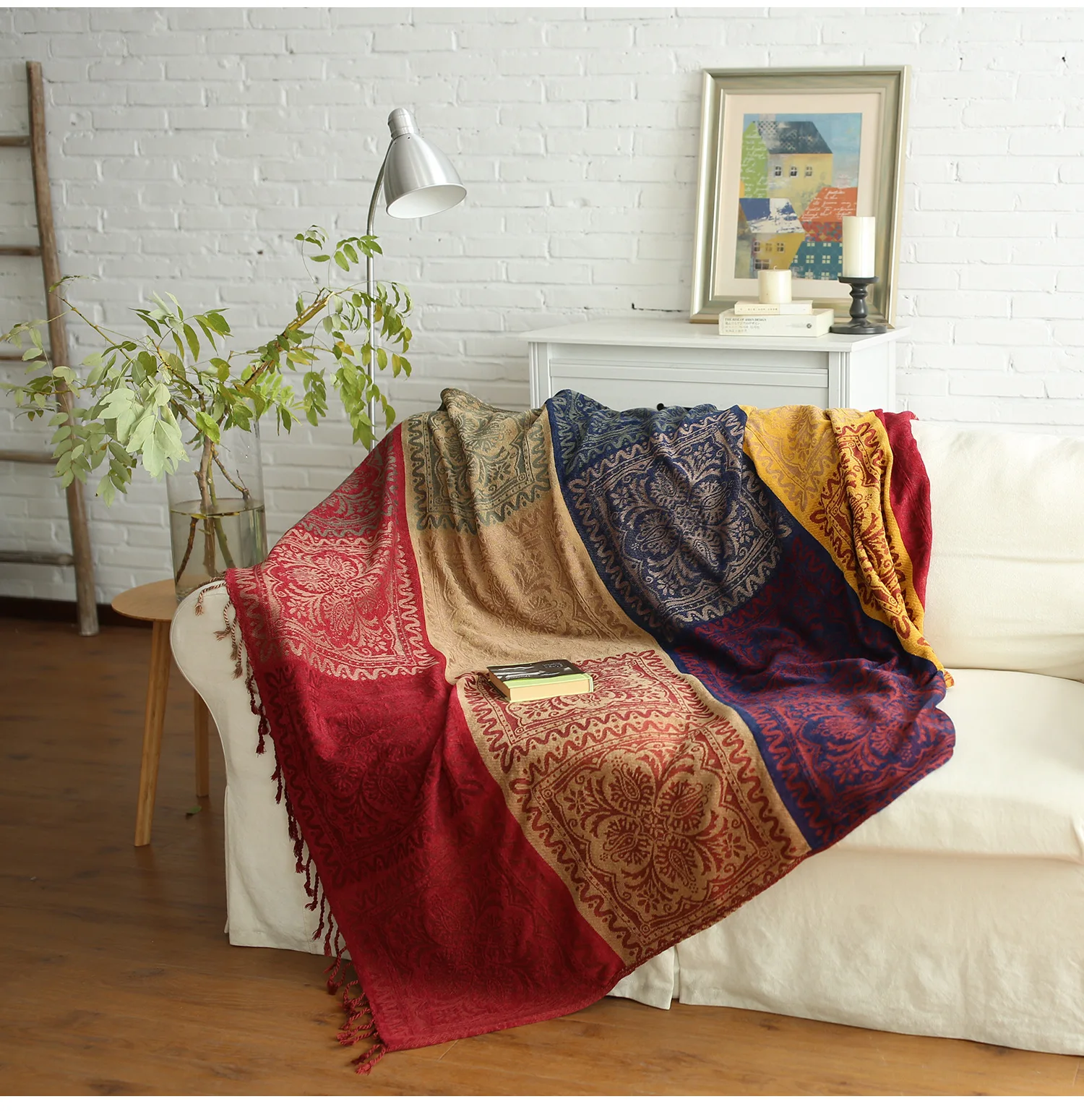 Chenille Sofa Towels With Tassels Chinese Traditional Sofa Covers Throw Blankets Funiturn Protectors Home Textile Almofas Decor