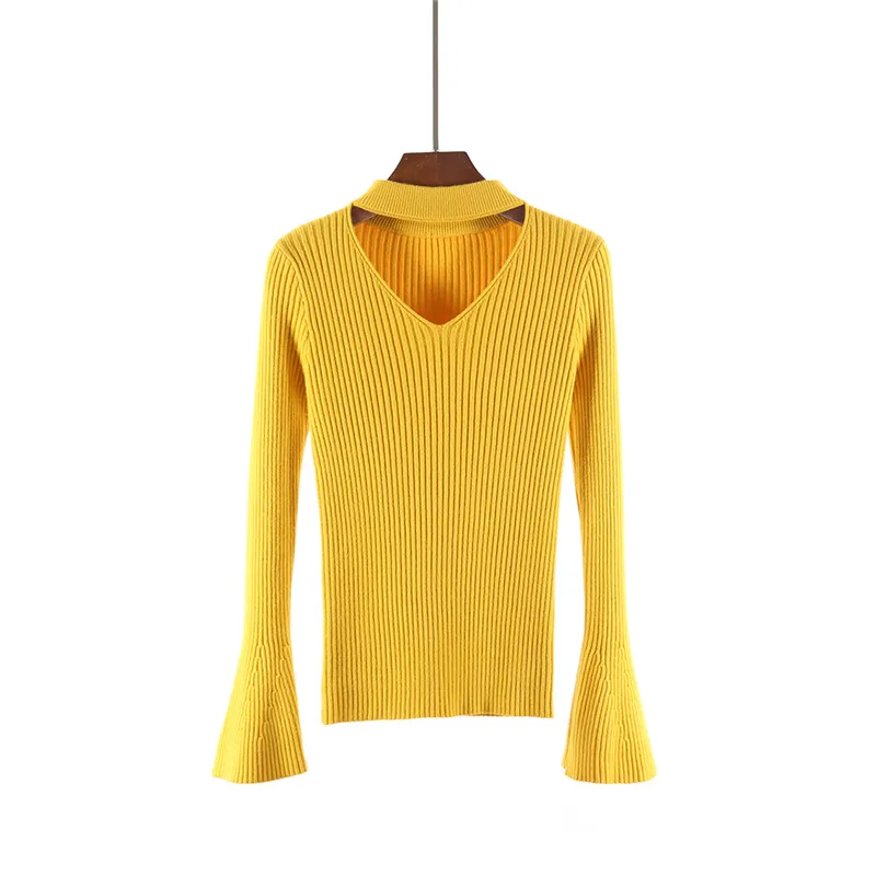 Thick Sweater V-Neck Women Fashion Autumn Pullovers Long Sleeve Female Sweater Women Slim Knit Coat Blouse Winter Knitwear D233