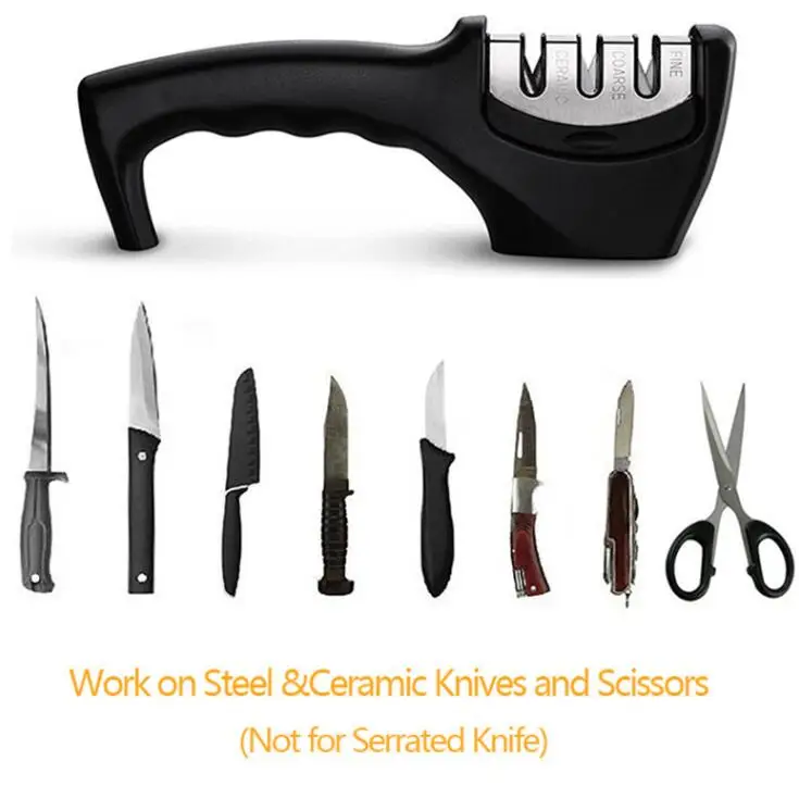 

Knife Sharpener 3 Stages Professional Kitchen Sharpening Stone Grinder knives Whetstone Tungsten Diamond Ceramic Sharpener Tool