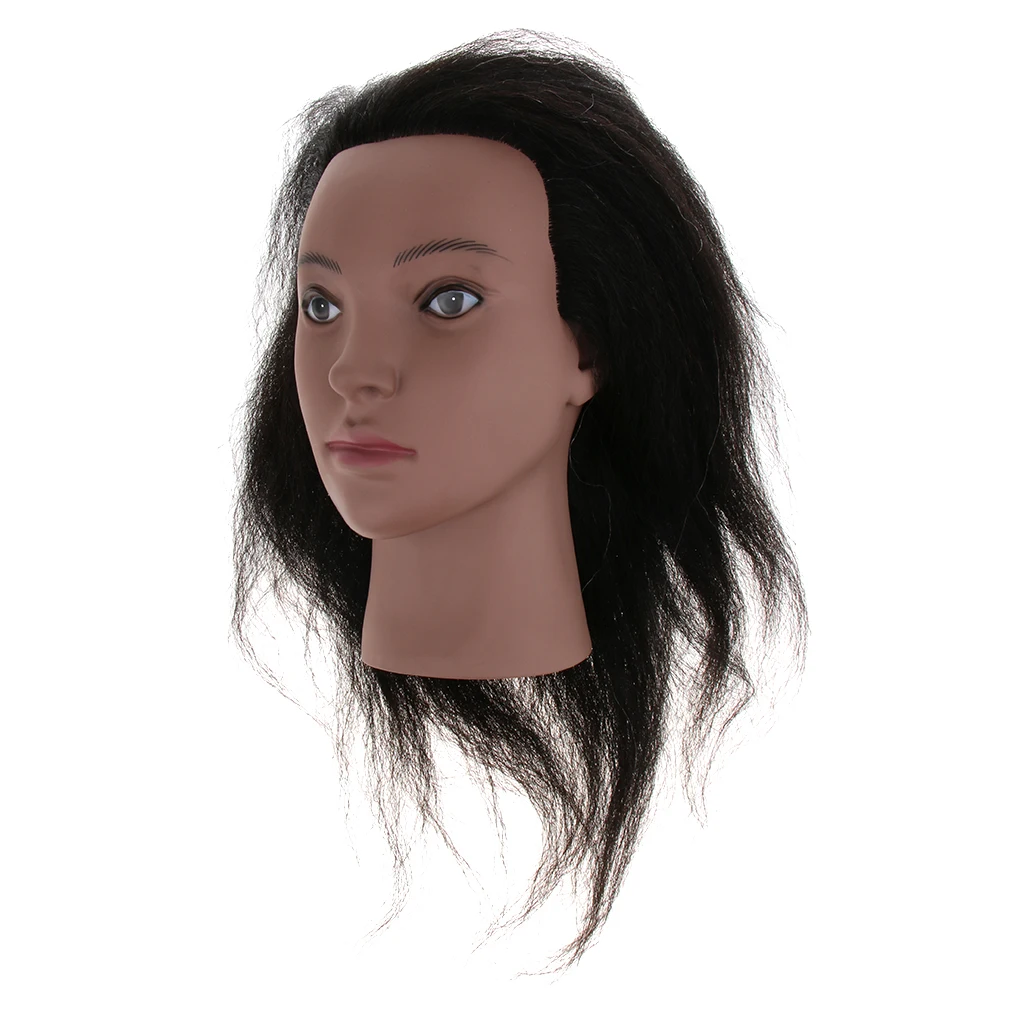 Cosmetology Afro Mannequin Head with Hair for Braiding Cornrow Practice Head