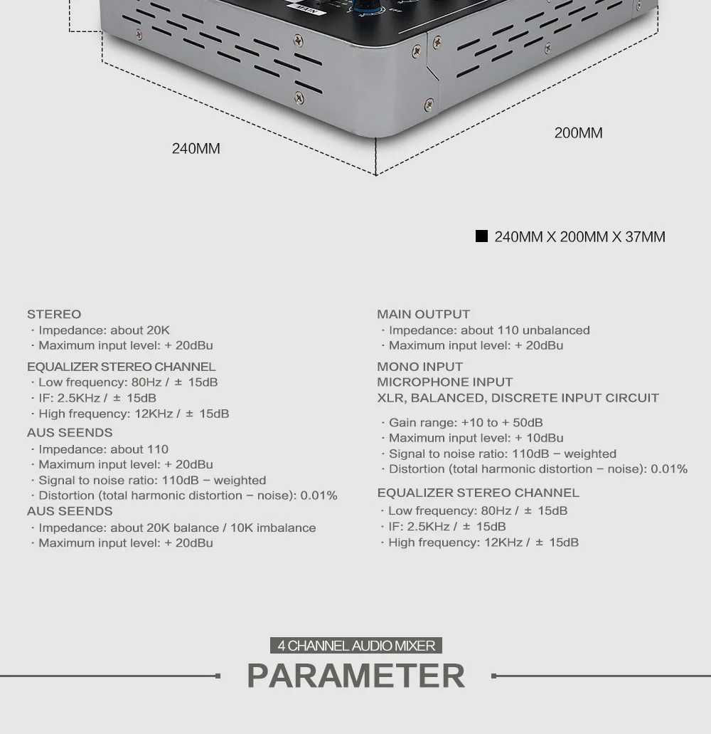 Микшер с USB 4 канала F7 миксер дома аудиоконсоль DJ оборудование 48В Питание с Bluetooth сценическое оборудование