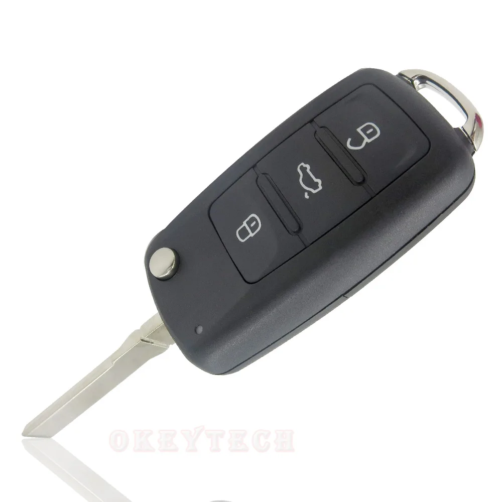 3 кнопки складной Автомобильный ключ Switchblade ключ флип ключ оболочка для VW polo passat b5 Tiguan Golf VOLKSWAGEN Seat Skoda авто ключ пустой