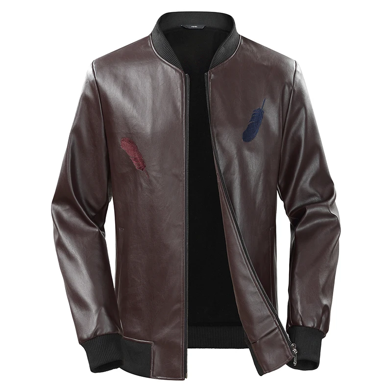 Plus size 8XL7XL winter Genuine Jacket For Faux Fur Coat Men's Brand Wool Jacket Male Natural Leather Jacket Men Casual Overcoat