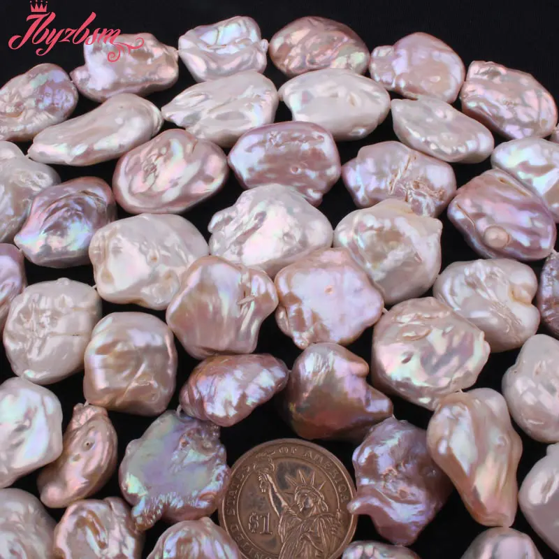 

13x18-20x30mm Natural Baroque Freshwater Pearl Stone Beads Strand 14.5" For DIY Necklace Bracelets Jewelry Making,Free Shipping
